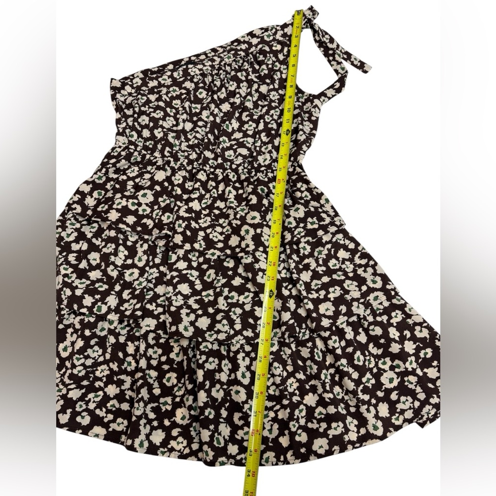 Pretty Garden Floral One-Shoulder Summer Dress size M - Picture 6 of 9